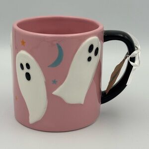 Lang Pink Ghost Halloween Mug 3D Boo Spooky Cute‎ Coffee Cup NWT